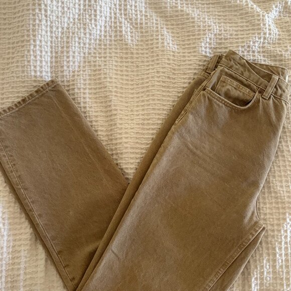 New NWOT Reformation Cynthia High Rise Straight Jeans Marzipan 26 - Picture 4 of 7